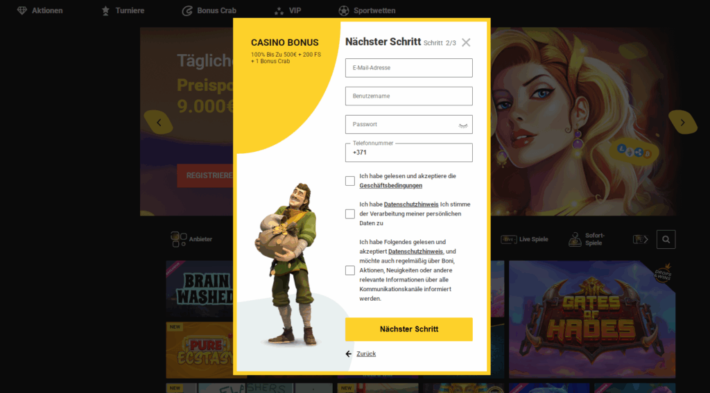 Zet Casino Sign Up